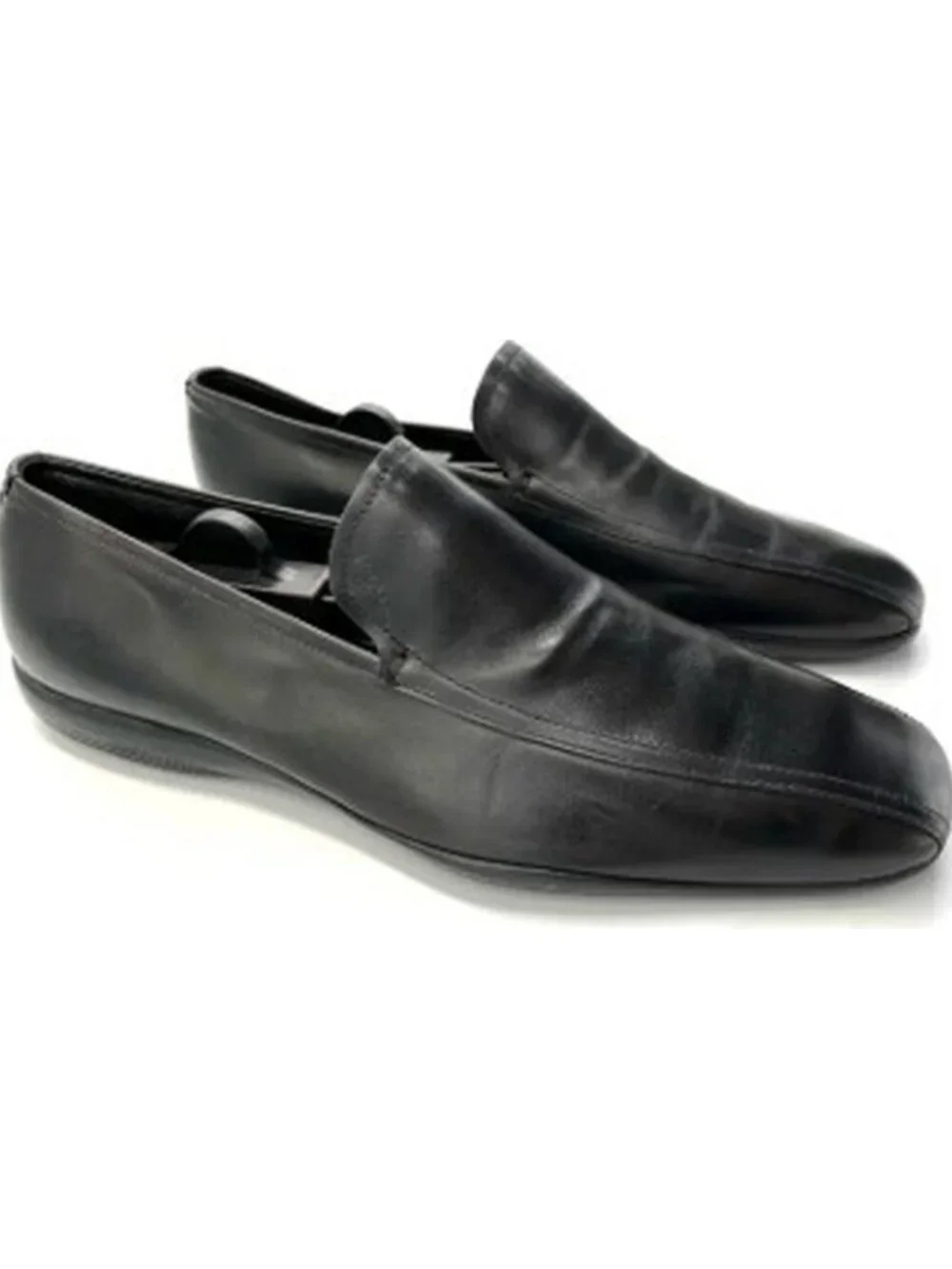 Prada Black Leather Loafers